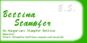 bettina stampfer business card